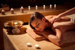 Relaxing wellness setting supporting stress management and recovery