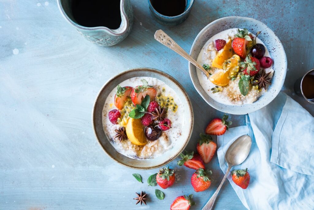 Healthy oatmeal breakfast representing balanced nutrition