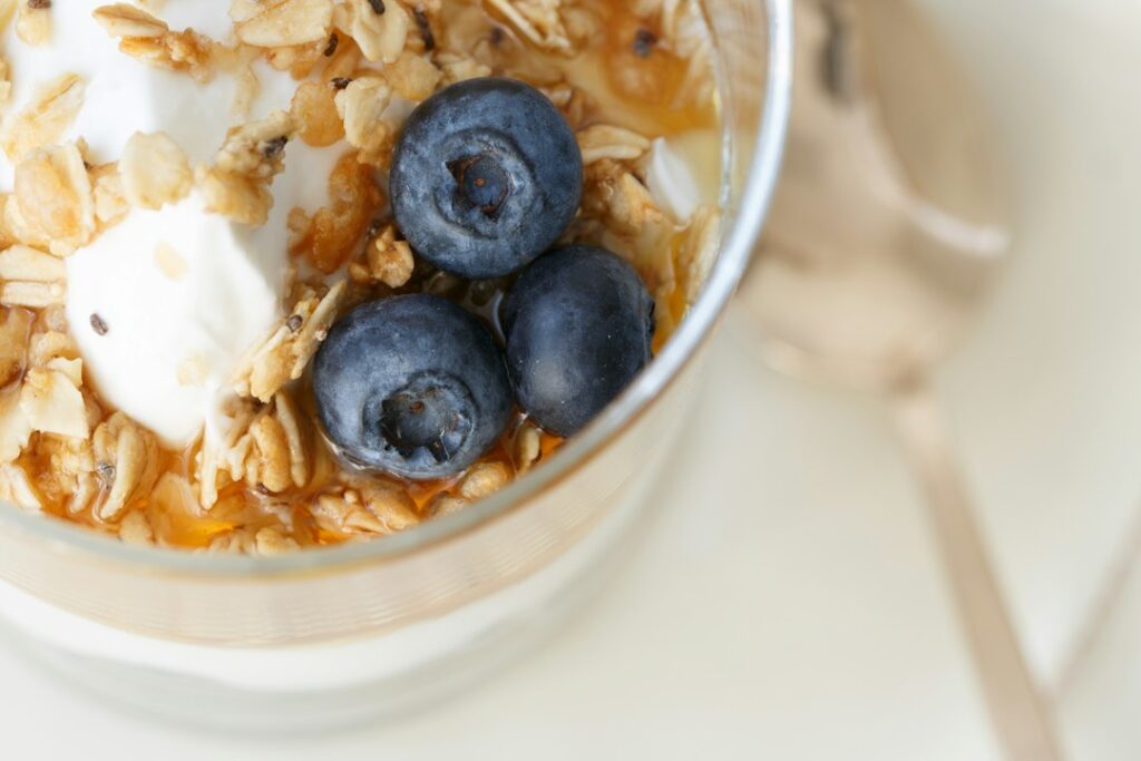 Healthy breakfast with protein-rich foods