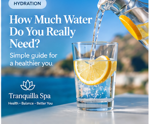 Glass of water with lemon illustrating daily hydration